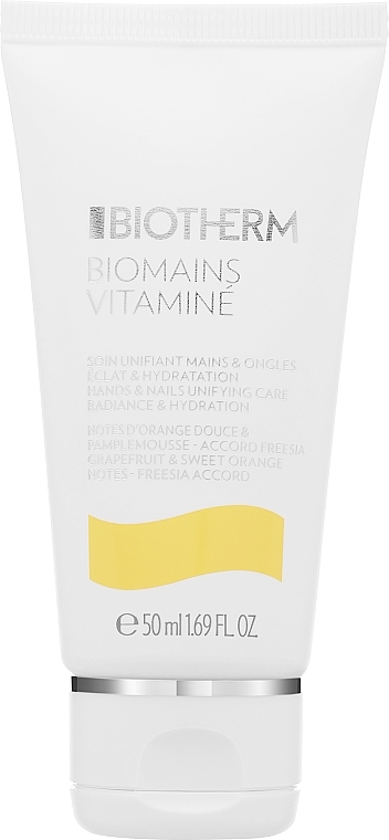 Anti-Dullness Hand & Nail Cream with Niacinamide - Biotherm Biomains Vitamin — photo N1