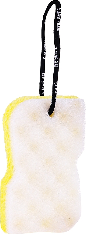 Men Massage Sponge, yellow - Suavipiel Black Aquapower Massage Sponge — photo N1