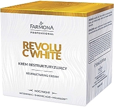 Fragrances, Perfumes, Cosmetics Revitalizing Night Face Cream - Farmona Professional Revolu C White Restructuring Night Cream (sample)