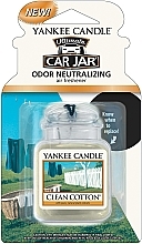 Car Air Freshener - Yankee Candle Car Jar Ultimate Clean Cotton — photo N1