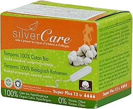 Organic Cotton Tampons "Super Plus", 15 pcs - Masmi Silver Care — photo N14