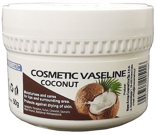 Face Cream - Pasmedic Cosmetic Vaseline Coconut — photo N7