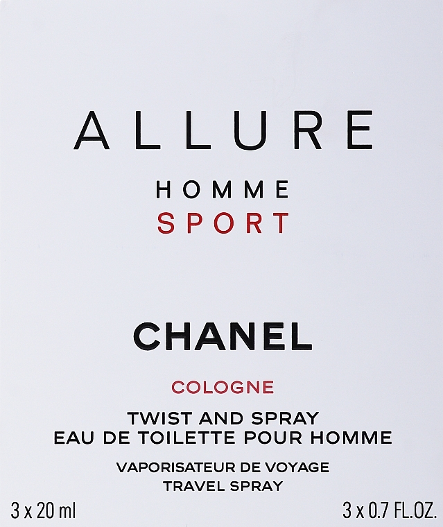 Chanel Allure Homme Sport Cologne - Eau de Cologne ( + 2 refills) — photo N1