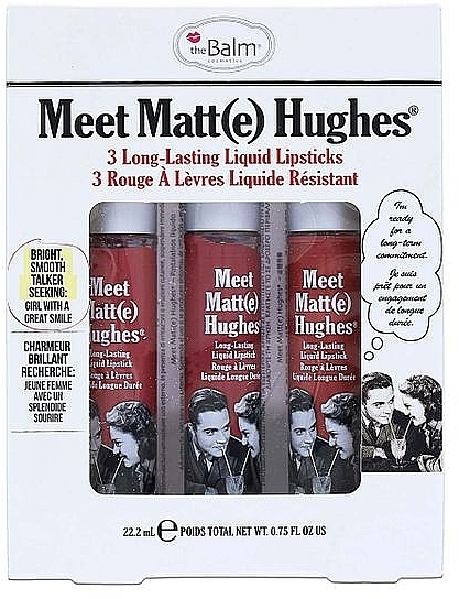The Balm Meet Matte Hughes Kit (lipstick/3x7.4ml) - Matte Lipstick Set — photo N2