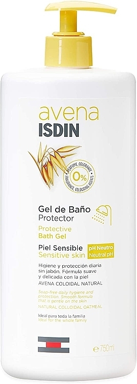 Shower Gel for Sensitive Skin - Isdin Avena Protective Bath Gel Sensitive Skin — photo N1