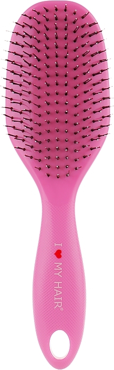 Kids Hair Brush "Spider", 12 rows, glossy, pink - I Love My Hair — photo N18