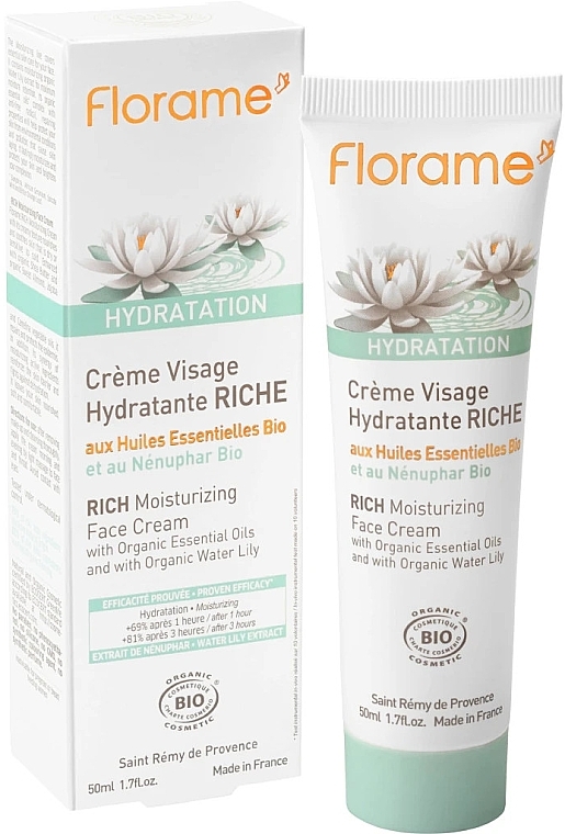 Moisturising Face Cream for Dry & Sensitive Skin - Florame Hydratation Rich Moisturizing Face Cream — photo N2