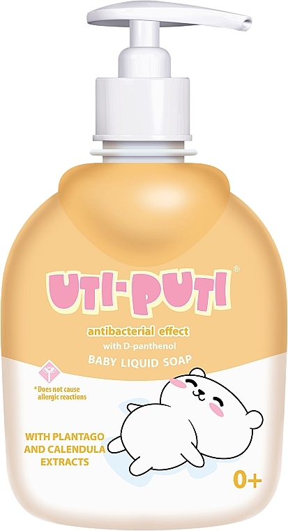 Kids Liquid Soap with Plantain and Calendula Extracts, polymer bottle - Uti-Puti — photo N3