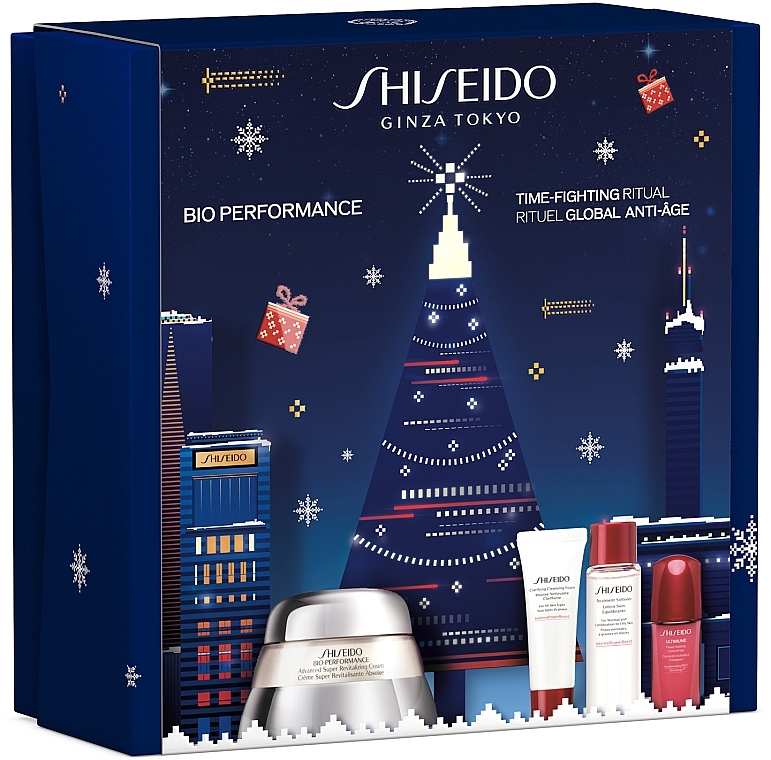 Set - Shiseido Bio-Performance Holiday Kit (f/cr/50ml + clean/foam/15ml + f/lot/30ml + f/conc/10ml) — photo N1