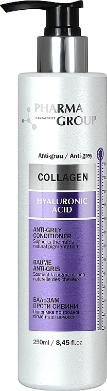 Anti Grey Hair Conditioner - Pharma Group Laboratories Collagen & Hyaluronic Acid Anti-Grey Conditioner — photo N4