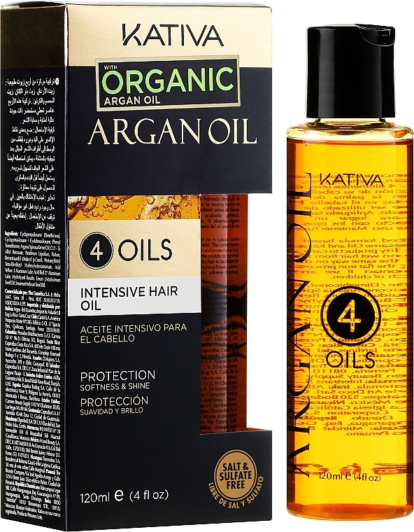 Restoring Protective Hair Concentrate "4 Oils" - Kativa Argan Oil — photo N4