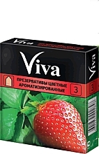 Fragrances, Perfumes, Cosmetics Latex Condoms, colored, flavored, 3 pcs - Viva