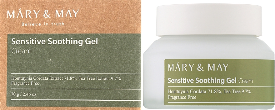 Soothing Facial Cream Gel for Problem Skin - Mary & May Sensitive Soothing Gel — photo N2