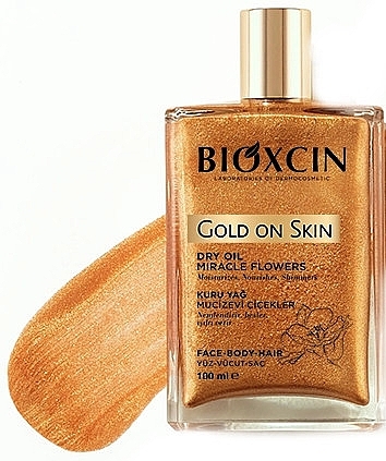 Skin & Hair Dry Oil - Bioxcin Gold On Skin Dry Oil — photo N2