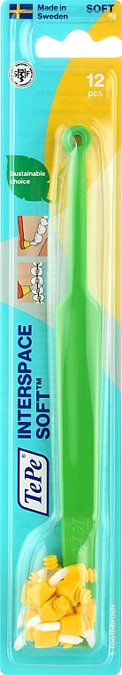 Interdental Brush with Heads, green - TePe Interspace Soft — photo N1