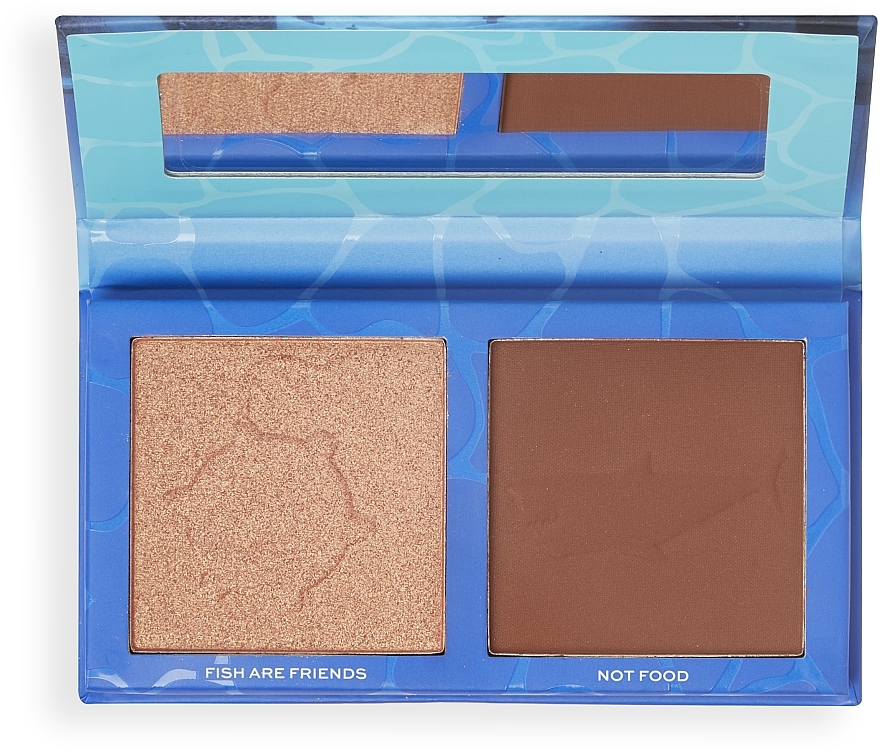Face Contouring Palette - Makeup Revolution Disney & Pixar's Finding Nemo Fish Are Friends Bronzer And Highlighter Palette — photo N3