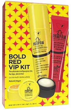 Set - Dr. Pawpaw Bold VIP Kit (l/balm/25ml+h/spray/150ml+l/scrub/16g) — photo N1