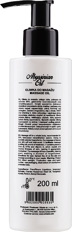 Abyssinian Body Massage Oil - Silcare Quin Abyssinian Oil Limited Edition — photo N2