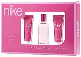 Fragrances, Perfumes, Cosmetics Nike Trendy Pink - Set (edt/100ml + b/lot/75ml + sh/gel/75ml)