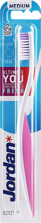 Ultimate You Toothbrush, medium, white and pink - Jordan Ultimate You Medium — photo N1