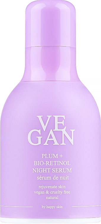 Plum & Bio-Retinol Night Face Serum - Vegan By Happy Skin Plum + Bio-Retinol Night Serum — photo N1