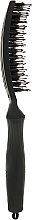 Hair Massage Brush with Boar Bristles, black - Olivia Garden Fingerbrush Combo Full Black Medium — photo N4