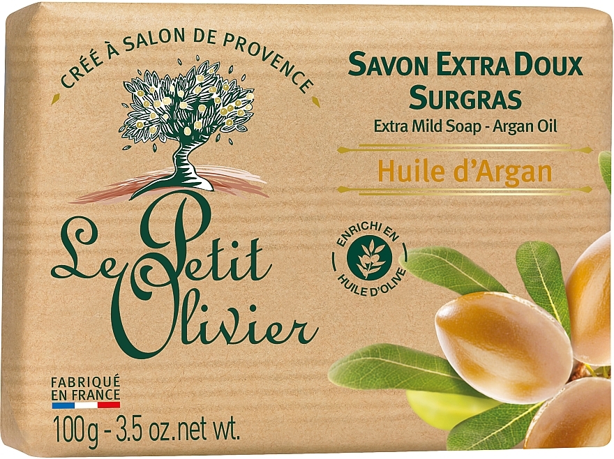 Extra Mild Soap with Argan Oil - Le Petit Olivier Vegetal Oils Soap Argan Oil — photo N2
