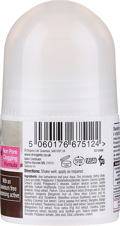 Roll-on Deodorant "Coconut Oil" - Dr. Organic Bioactive Skincare Virgin Coconut Oil Deodorant — photo N2