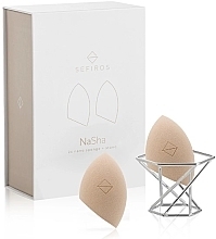 Fragrances, Perfumes, Cosmetics Makeup Sponge Set + Stand - Sefiros NaSha Set