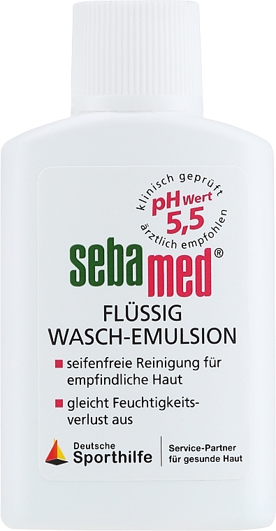 GIFT! Face & Body Cleansing Emulsion - Sebamed Soap-Free Liquid Washing Emulsion pH 5.5 (mini size) — photo N1