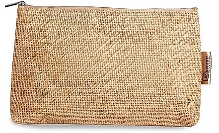 Linen Cosmetic Bag, beige zipper - IDC Institute Linen Cosmetic Bag — photo N1