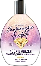 Shimmering Self-Tanning Lotion with Moisturizing & Nourishing Effect - Tan Asz U Double Shot Champagne Stardust 400X Bronzer — photo N2