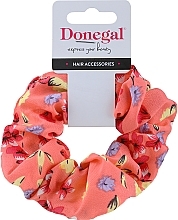 Fragrances, Perfumes, Cosmetics Hair Tie, FA-5647, coral with flowers - Donegal