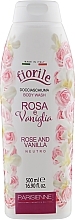 Fragrances, Perfumes, Cosmetics Rose & Vanilla Shower Gel - Parisienne Italia Fiorile Body Wash Rose And Vanilla