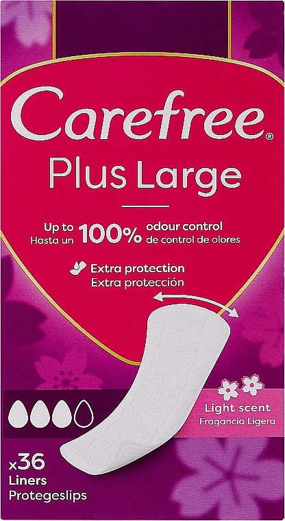 Pantiliners, 36 pcs - Carefree Plus Large Maxi — photo N5