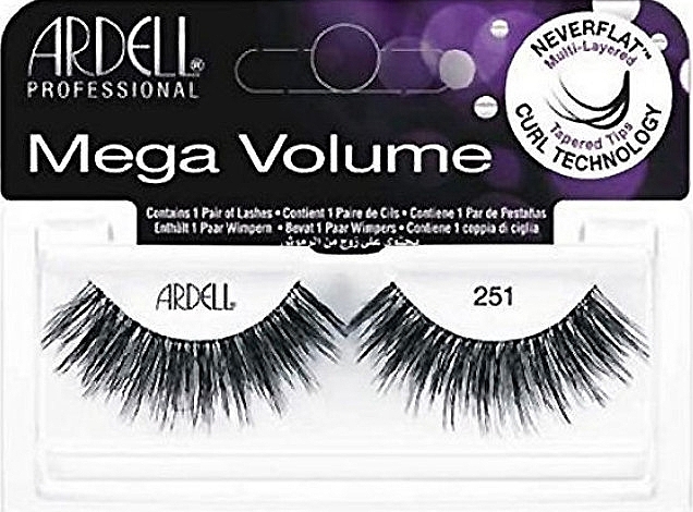 False Lashes - Ardell Mega Volume 251 Black — photo N1