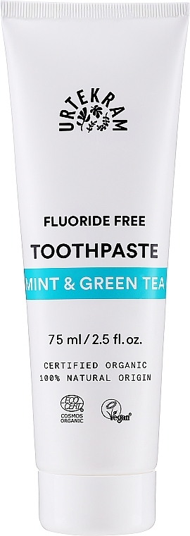 Toothpaste "Green Tea and Mint" - Urtekram Cosmos Organic Mint and Green Tea Toothpaste — photo N1
