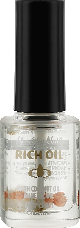 Cuticle & Nail Oil with Dry Flowers "Coconut" #168 - Jerden Healthy Nails Rich Oil — photo N1