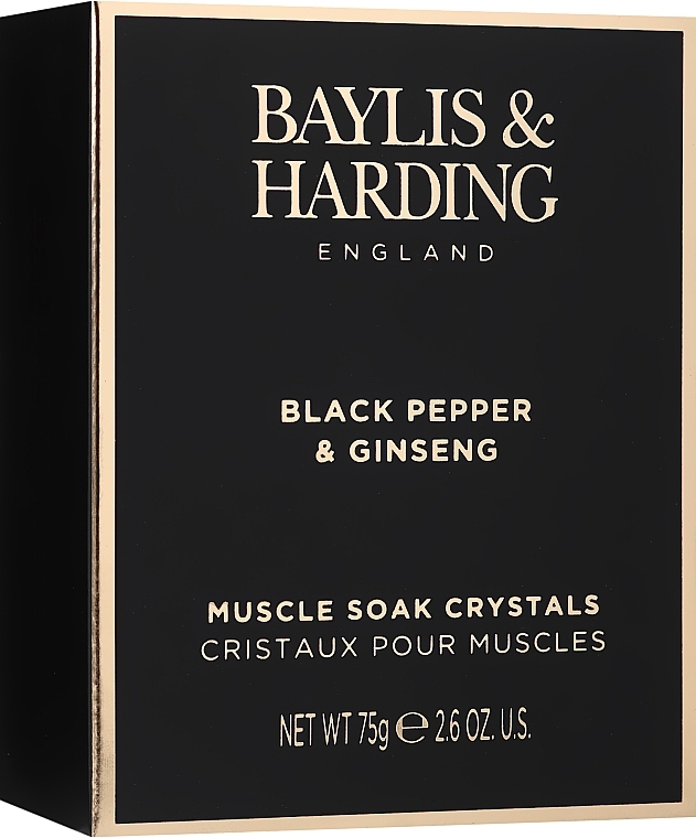 Set - Baylis & Harding Black Pepper & Ginseng Signature Collection (sh/gel/100ml + f/wash/100ml + crystals/75g + bathrobe) — photo N5