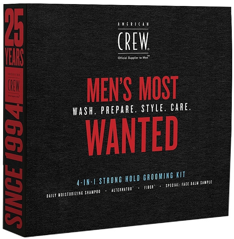 Set - American Crew Men's Most Wanted Strong Hold (shm/250ml + cr/50g + spray/100ml + balm/7.4ml) — photo N2