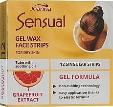 Depilatory Wax Face Strips with Grapefruit Extract - Joanna Sensual Gel Wax Face Strips — photo N2