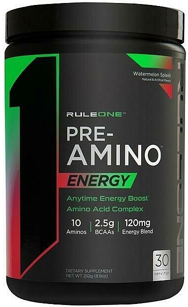 Amino Acid Complex - Rule One Pre-Amino Energy Watermelon Splash — photo N1