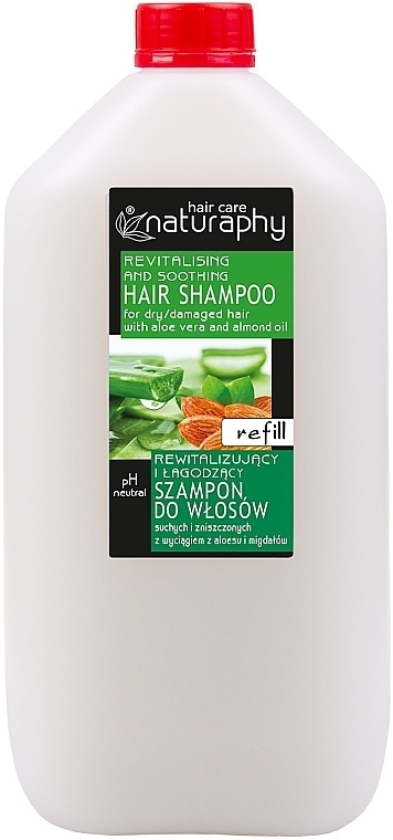 Aloe Vera & Almond Shampoo for Dry & Damaged Hair - Naturaphy Hair Shampoo Refill — photo N5