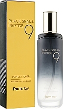 Fragrances, Perfumes, Cosmetics Rejuvenating Black Snail & Peptide Toner - FarmStay Black Snail & Peptide 9 Perfect Toner