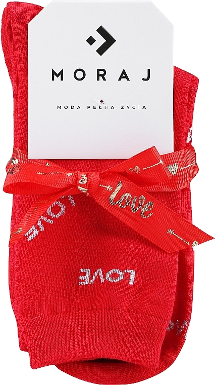 Gift Socks with Hearts, red - Moraj Love — photo N1