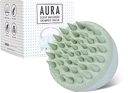 シャンプーブラシと頭皮マッサージャー、ミント - Sister Young Aura Scalp Massager Shampoo Brush — photo N3