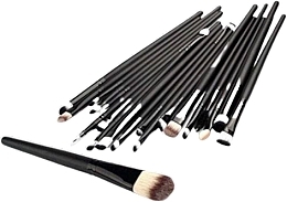Makeup Brush Set, 20 pcs, black - Beauty Design — photo N1