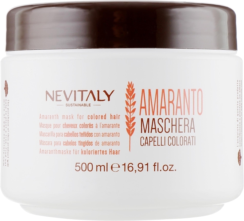 Colored Hair Mask with Amaranth Extract - Nevitaly — photo N3