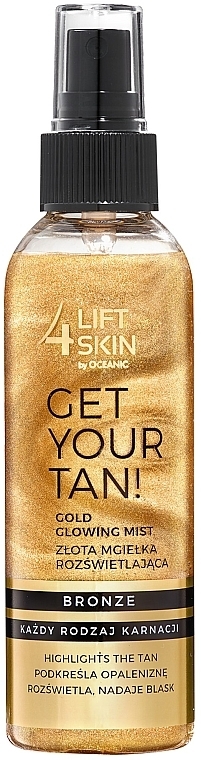 Glowing Body Mist - Lift4Skin Get Your Tan! Gold Glowing Mist — photo N1