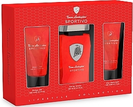 Fragrances, Perfumes, Cosmetics Tonino Lamborghini Sportivo - Set (edt/125ml + sh/gel/100ml + ash/balm/100ml)